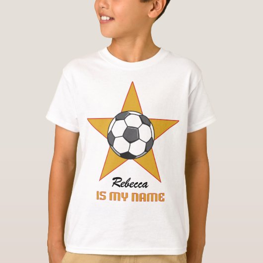 パーソナライズなサッカーのスターのTシャツ Tシャツ (正面)