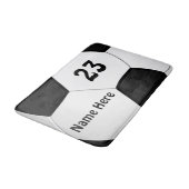 パーソナライズなサッカーのバス・マットあなたの名前および数 バスマット (アングル)