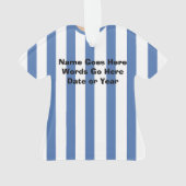 パーソナライズなサッカーの選手のクリスマスのオーナメント オーナメント (裏面)