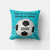 パーソナライズなサッカーチームのギフトのアイディア、サッカーの枕 クッション (正面)