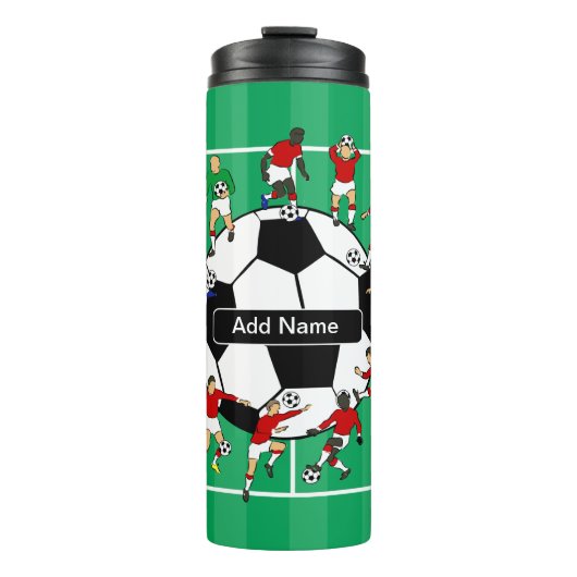 パーソナライズなサッカーボールおよびプレーヤー タンブラー (正面)
