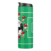 パーソナライズなサッカーボールおよびプレーヤー タンブラー (回転右)