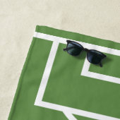 パーソナライズなサッカーボールおよび分野の写真テンプレート ビーチタオル (インサイチュ)