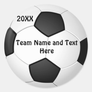 パーソナライズなサッカーボールのステッカー名前、年、チーム ラウンドシール
