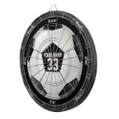 パーソナライズなサッカー(フットボール)名前および数 ダーツボード (正面右)