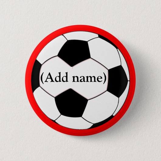 パーソナライズなサッカーPinかボタン 缶バッジ (正面)