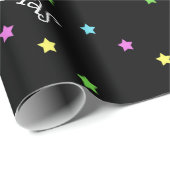 パーソナライズなサンタのクリスマスの星の包装紙 ラッピングペーパー (ロールコーナー)