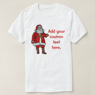 パーソナライズなサンタクロースのクリスマスの漫画 Tシャツ