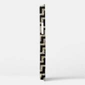 パーソナライズなシェブロンの斜めの黒い金ゴールド Case-Mate iPhoneケース (裏面 / 右)