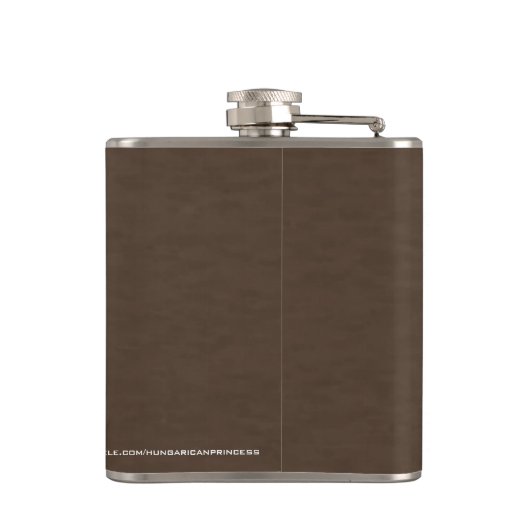 パーソナライズなシカのハンターの木びき台 フラスク (裏面)