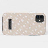 パーソナライズなシックなリネンベージュ種族の矢 Case-Mate iPhoneケース (裏面(横))