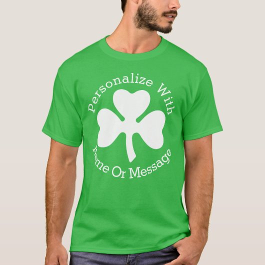 パーソナライズなシャムロックSt patricks day Tシャツ (正面)