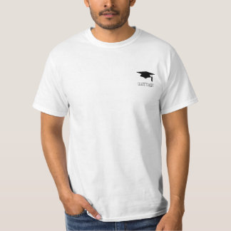 パーソナライズなショッキングピンクの卒業の帽子Tassle Tシャツ