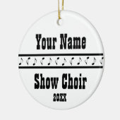 パーソナライズなショーの聖歌隊音楽オーナメントの記念品 セラミックオーナメント (左)