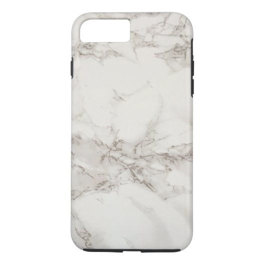 パーソナライズなシンプルで白い灰色の大理石の質 Case-Mate iPhoneケース (裏面)