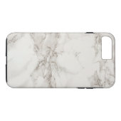 パーソナライズなシンプルで白い灰色の大理石の質 Case-Mate iPhoneケース (裏面(横))