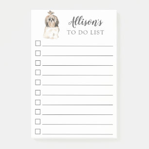 パーソナライズなシーズー（犬）のtzu犬リストをするため ポストイット