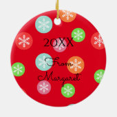 パーソナライズなジャックラッセルテリア2のオーナメント セラミックオーナメント (裏面)