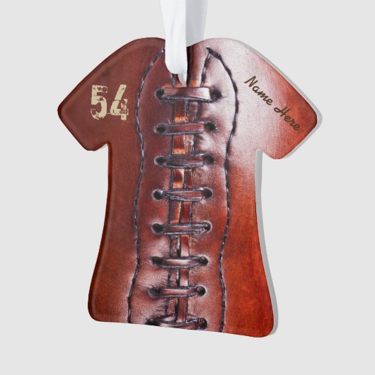 パーソナライズなジャージーのフットボールのオーナメント オーナメント (正面)