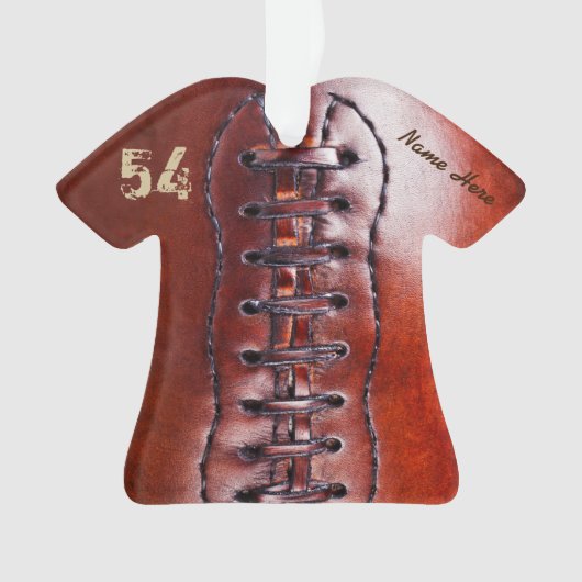 パーソナライズなジャージーのフットボールのオーナメント オーナメント (正面)