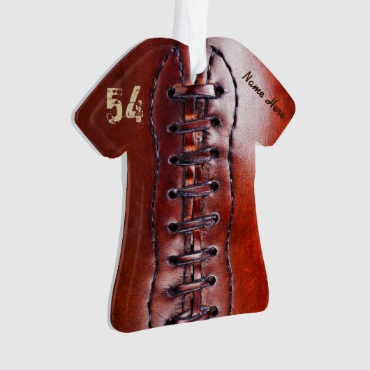 パーソナライズなジャージーのフットボールのオーナメント オーナメント (正面)