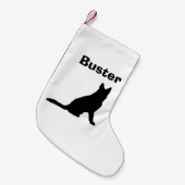 パーソナライズなジャーマン・シェパードのストッキング スモールクリスマスストッキング (正面 (吊り時))