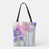 パーソナライズなスイートピーの水彩画のトートバック トートバッグ (裏面)