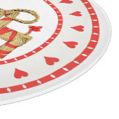 パーソナライズなスウェーデンのわらのヤギおよびハート カッティングボード (角)