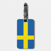 パーソナライズなスウェーデンの旗のカスタム ラゲッジタグ (裏面縦)