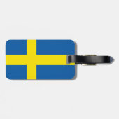 パーソナライズなスウェーデンの旗のカスタム ラゲッジタグ (裏面横)