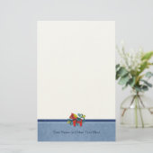 パーソナライズなスウェーデンの民芸のDalaの馬のカスタム 便箋 (スタンド正面)