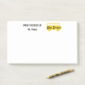 パーソナライズなスクールバスの運転者の机から ポストイット (デスク)