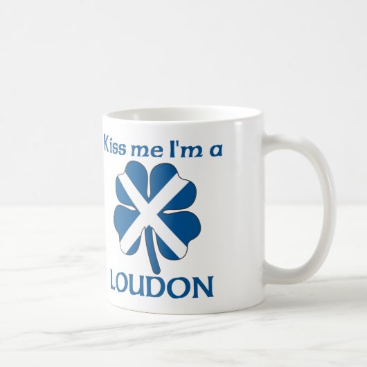 パーソナライズなスコットランド人は私によってがLoudonである私に接吻します コーヒーマグカップ (右)