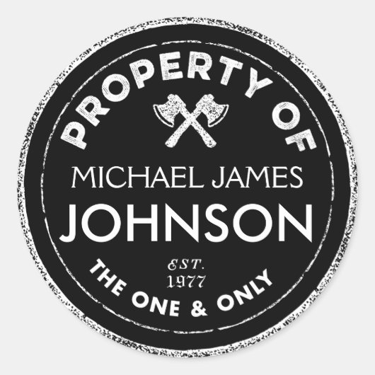 パーソナライズなステッカー ラウンドシール (正面)