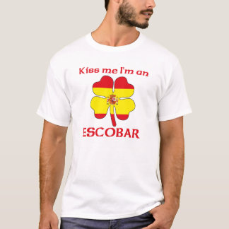 パーソナライズなスペイン語は私によってがEscobarである私に接吻します Tシャツ