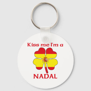 パーソナライズなスペイン語は私によってがNadalである私に接吻します キーホルダー