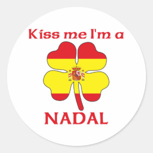 パーソナライズなスペイン語は私によってがNadalである私に接吻します ラウンドシール