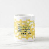 パーソナライズなスペリングコンテストのマグ コーヒーマグカップ (中央)