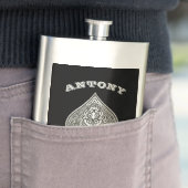 パーソナライズなスペードのレトロの芸術的なトランプのポーカーのエース フラスク (インサイチュ)