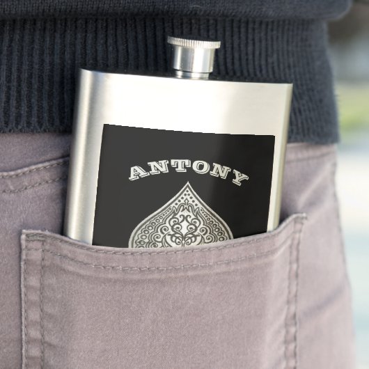 パーソナライズなスペードのレトロの芸術的なトランプのポーカーのエース フラスク (インサイチュ)