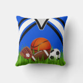 パーソナライズなスポーツの装飾用クッションあなたの一流数 クッション (裏面)