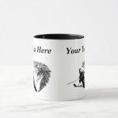 パーソナライズなスラローム水スキーヤーのマグ マグカップ (中央)