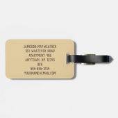 パーソナライズなセンザンコウの荷物のラベル ラゲッジタグ (裏面横)