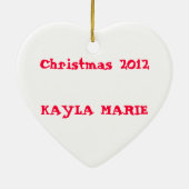 パーソナライズなソックス猿のオーナメント セラミックオーナメント (裏面)