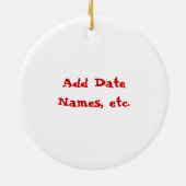 パーソナライズなソックス猿のクリスマスのオーナメント セラミックオーナメント (裏面)