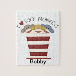 パーソナライズなソックス猿パズル/Toy ジグソーパズル