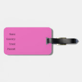 パーソナライズなソフトボールの女の子の単語およびシルエット ラゲッジタグ (裏面横)