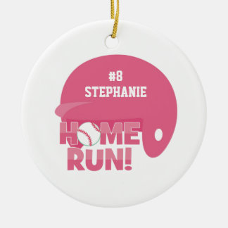 パーソナライズなソフトボールの家の操業ヘルメットのオーナメント セラミックオーナメント