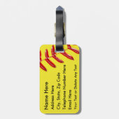 パーソナライズなソフトボールの荷物のラベル、7つのテキスト・ボックス ラゲッジタグ (裏面縦)