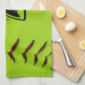 パーソナライズなソフトボールタオル キッチンタオル (四つ折り)